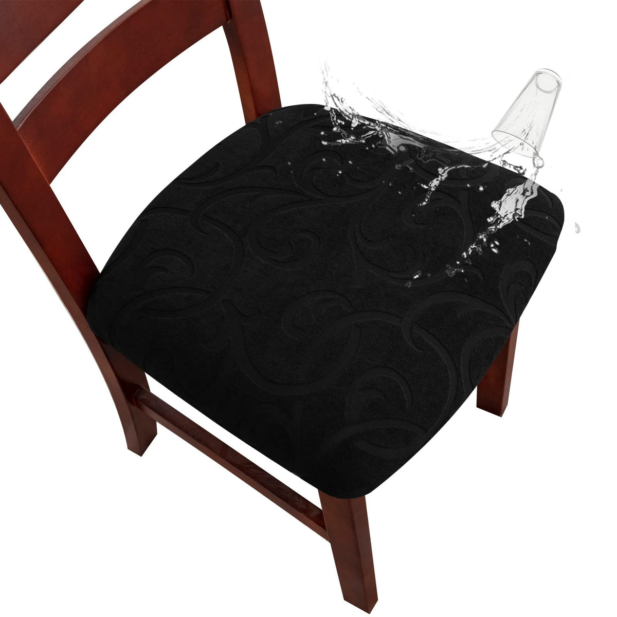 Genina Chair Seat Covers Waterproof Dining Room Chair Covers, 4 Pack