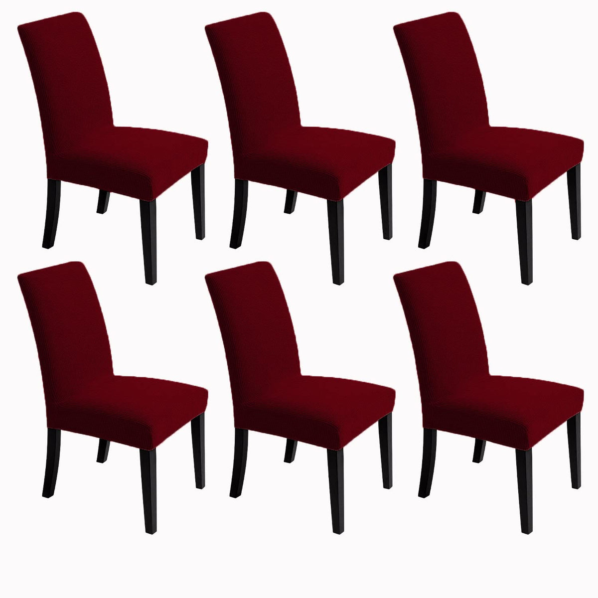 Chair Covers for Dining Room - Stretch Chair Slipcovers for Decorative Seat Protector Armless Removable Washable Elastic Dinner Universal Spandex Solid Chair Slip Covers Set (autumn orange,4)