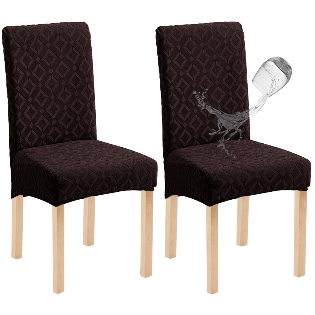 Genina Waterproof Dining Chair Covers Set of 4, Stretch Chair Slipcovers