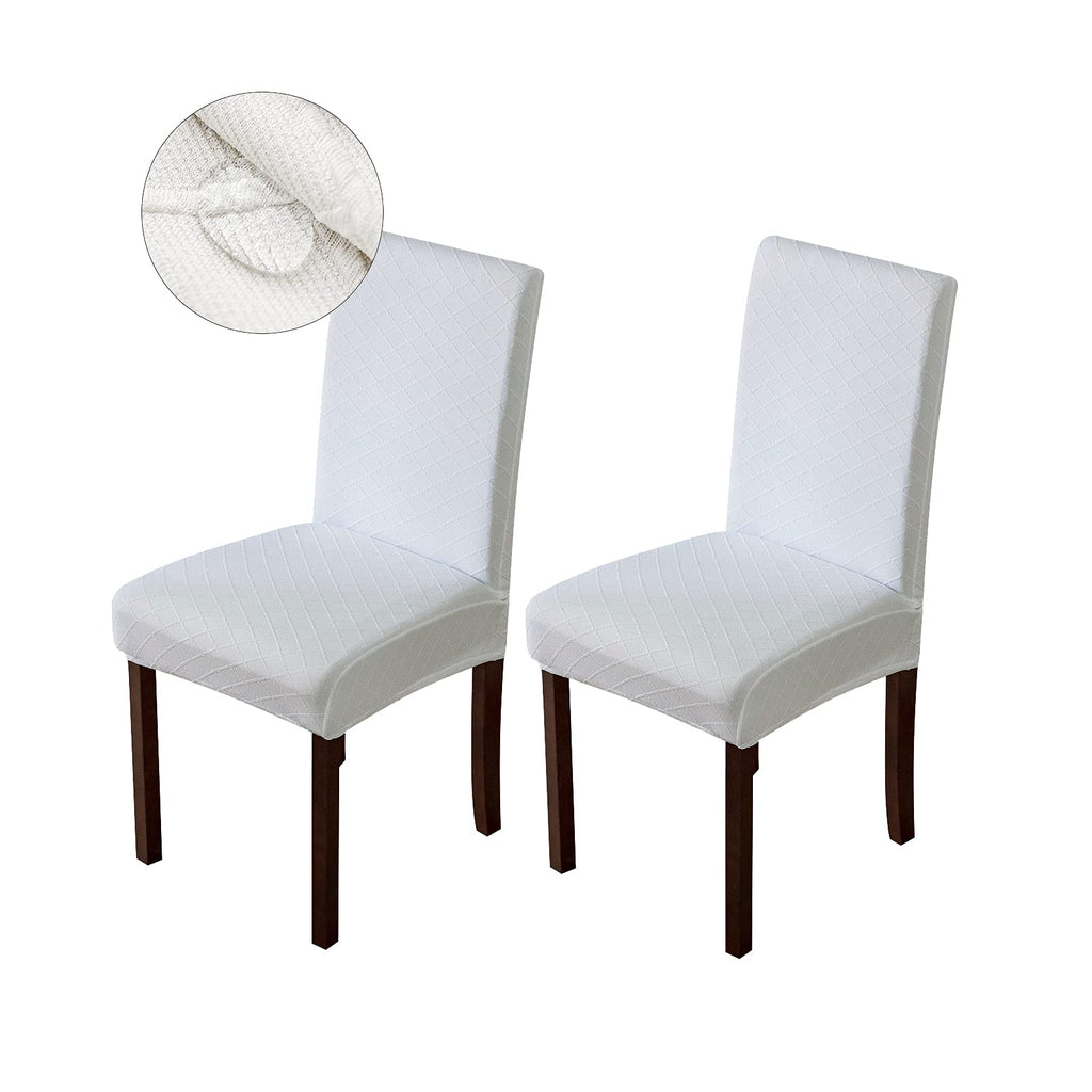 Genina Waterproof Chair Covers for Dining Room Dining Chair Covers Kitchen Parsons Chair Cover (Beige, 4 PCS)