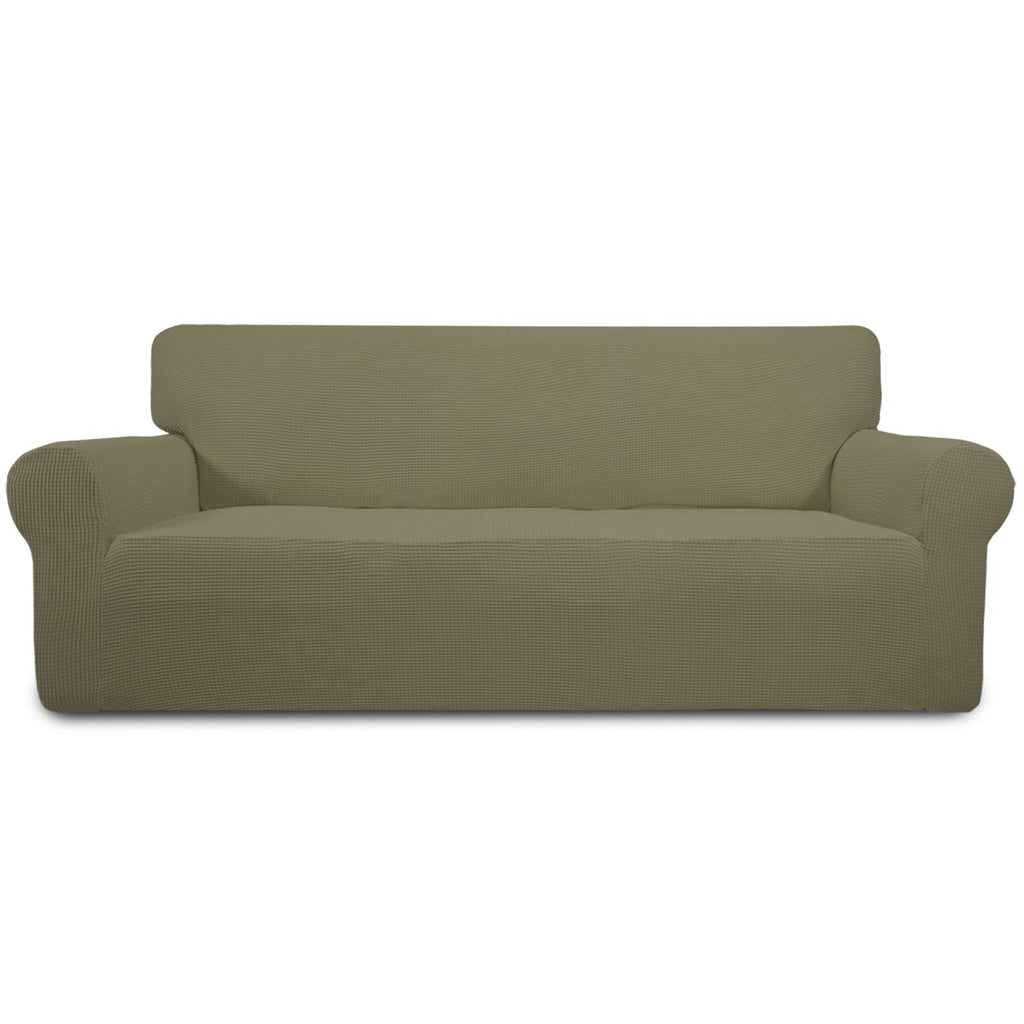Easy-Going Stretch Loveseat Couch Covers Washable Cream