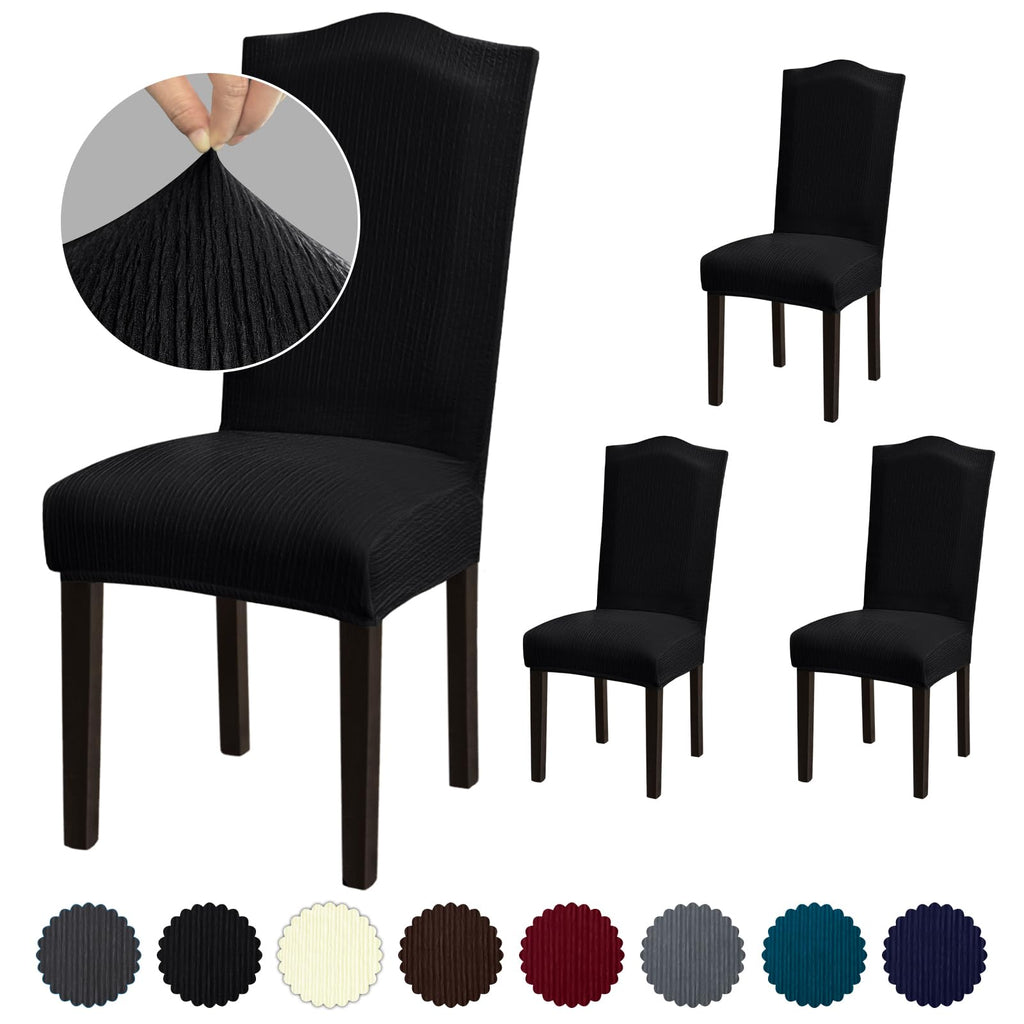 Stretch Dining Room Chair Covers Set of 6, Removable Washable Chair Covers for Dining Chairs,Dining Room, Hotel, Ceremony