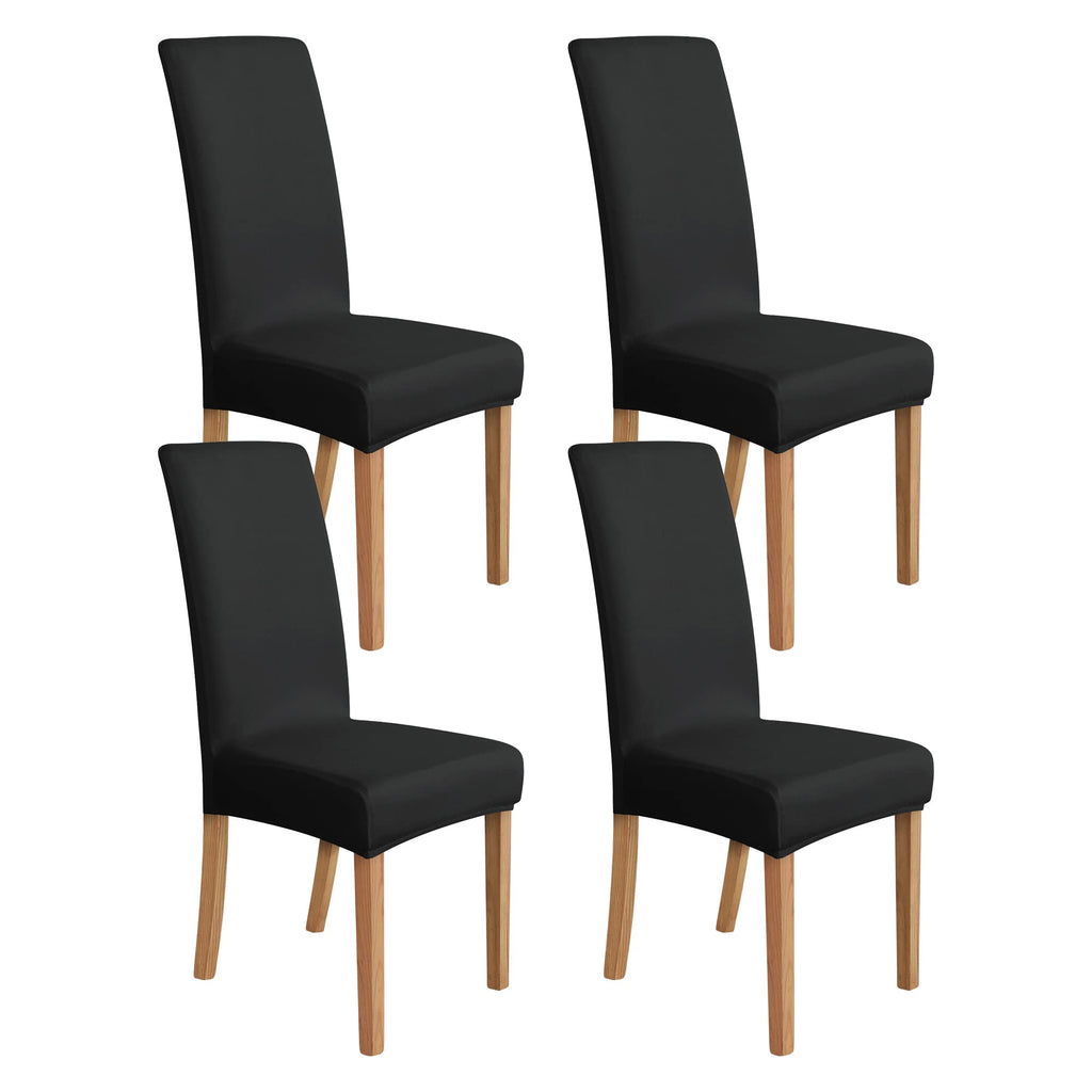 Amazon Basics Dining Chair Covers, Stretch Parson/Dining Chair Slipcover, Removable Washable Chair Protector for Home/Restaurant/Banquet, Light Grey, 6-Pack