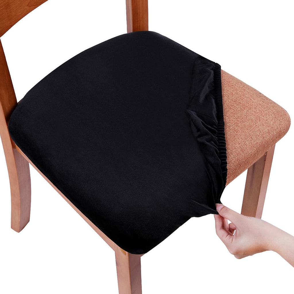 Smiry Velvet Seat Covers for Dining Room Chair Set of 4