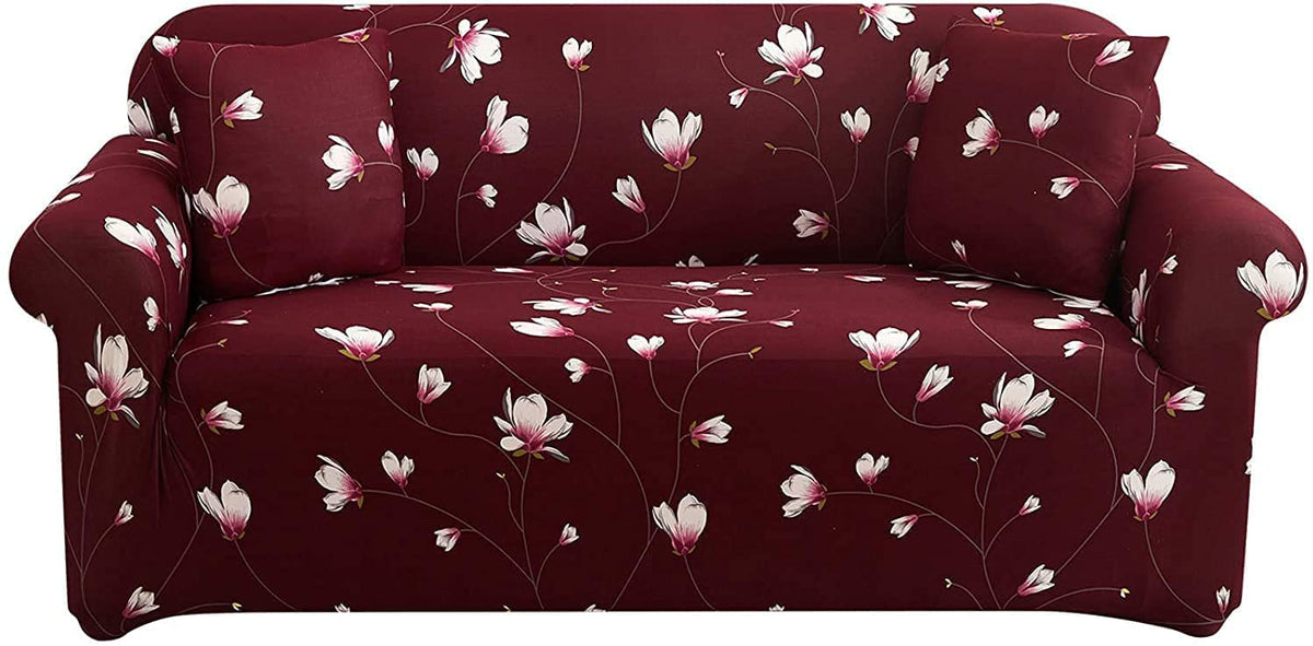 HOOBUY Printed Sofa Cover Stretch Couch Covers Patterned Loveseat Slipcovers for 2 Seater Cushion Couch Love Seat Set (BXMY, 2 Seater/Loveseat)