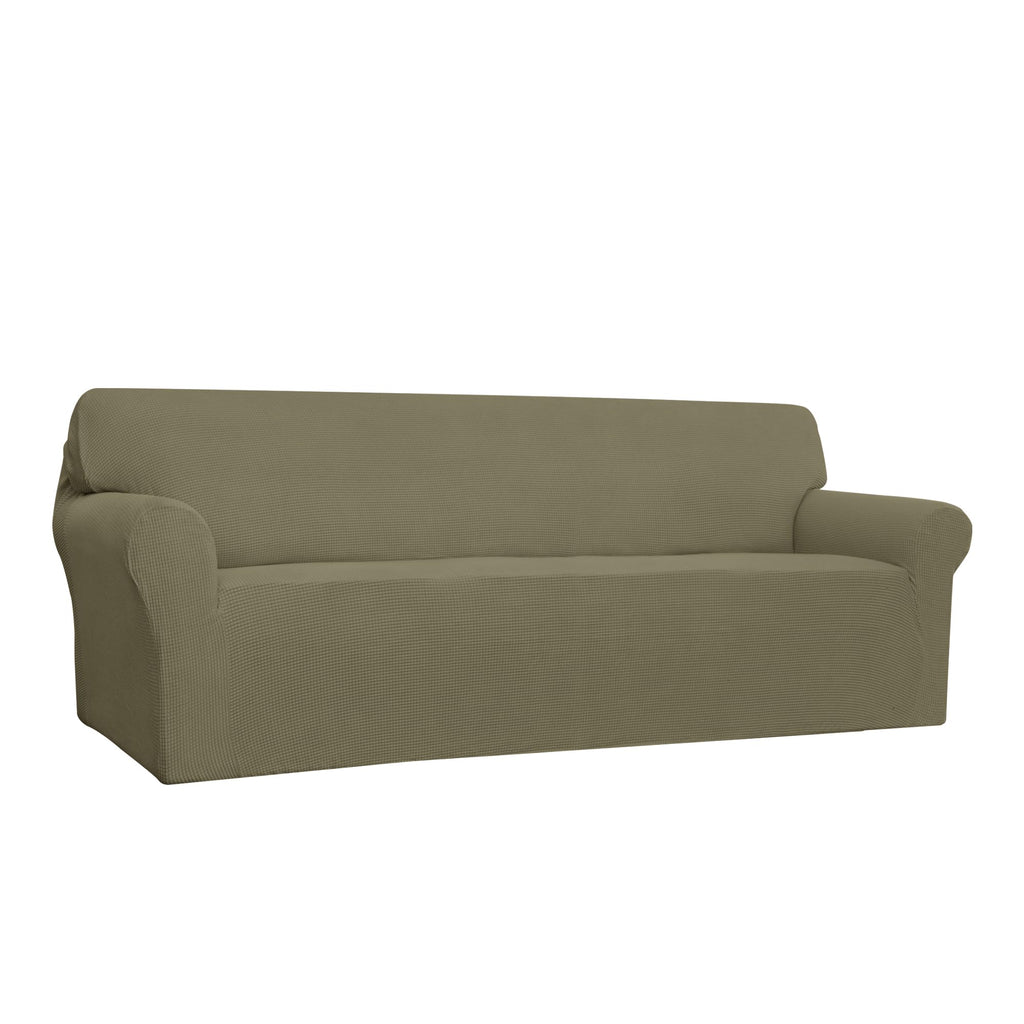 Easy-Going Stretch Loveseat Couch Covers Washable Cream