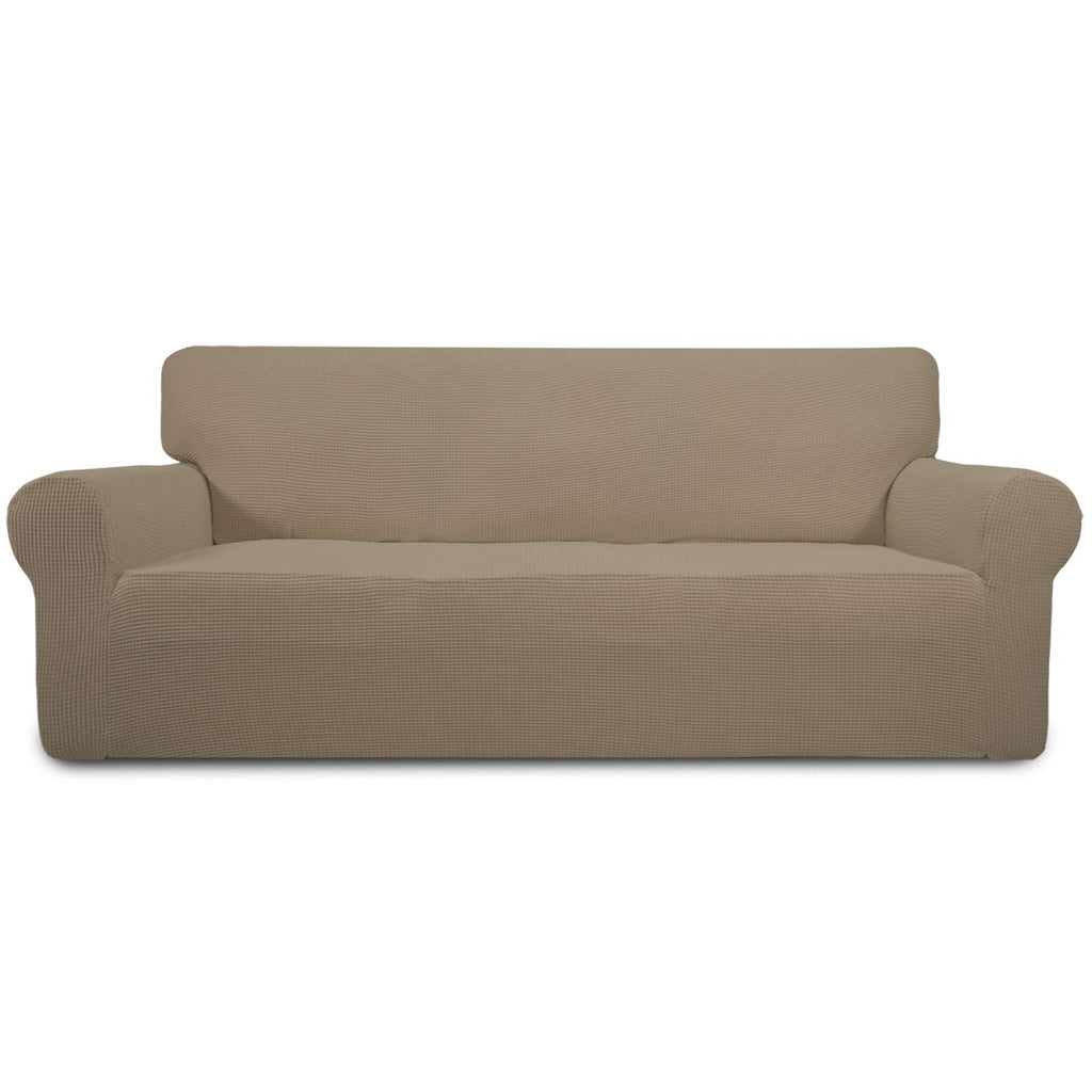 Easy-Going Stretch Loveseat Couch Covers Washable Cream