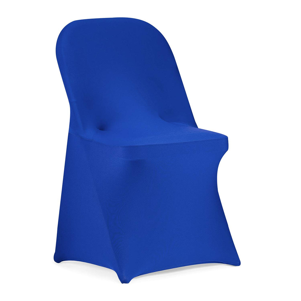Peomeise Stretch Spandex Folding Chair Cover for Wedding Party Dining Banquet Event (White,12pcs)