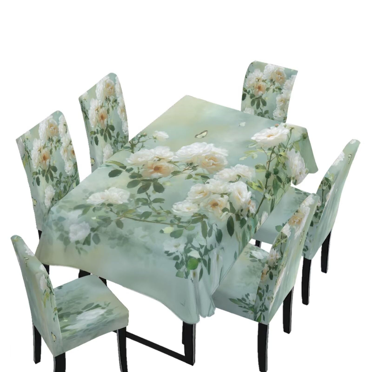 Dining Table Chair Covers 5 Pack, Removable Parsons Chair Slipcovers Dust Proof Tablecloths Scratch Resistant Seat Protector for Dining Room, Sunflower Honeycomb Bee Print Yellow