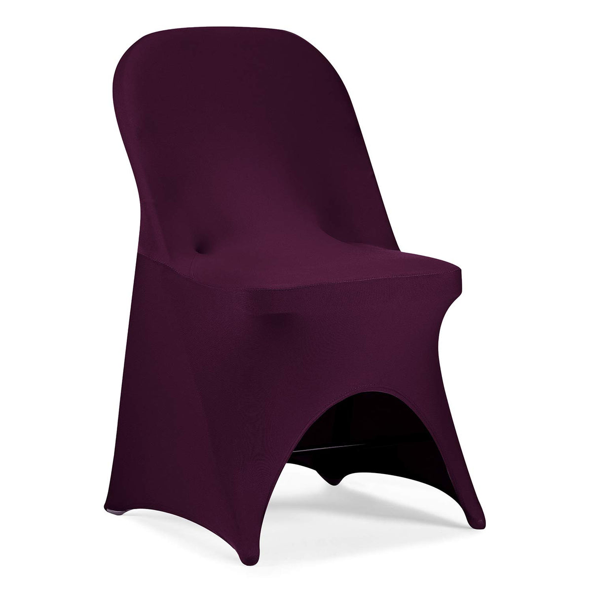 Peomeise Stretch Spandex Folding Chair Cover for Wedding Party Dining Banquet Event (White,12pcs)
