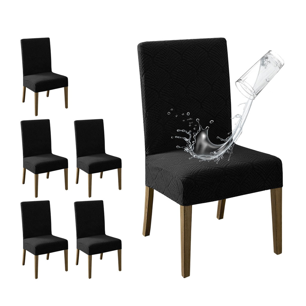 MOSAYT 100% Waterproof Dining Room Chair Covers Set of 4, Beige