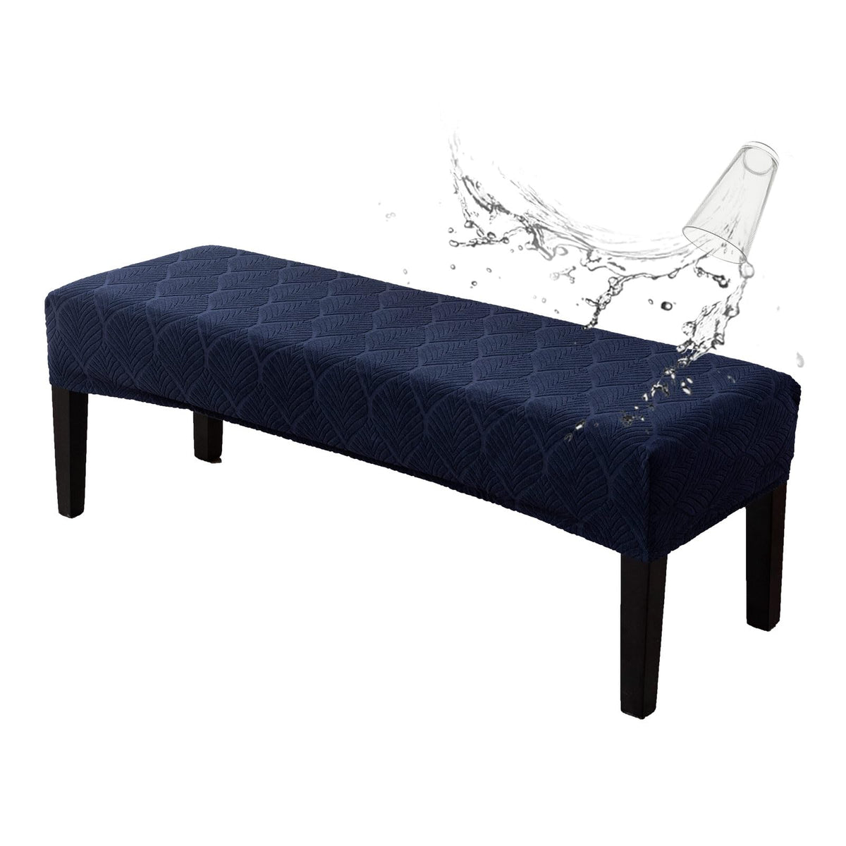 Genina Waterproof Dining Room Bench Covers,Stretch Bench Cover,Beige