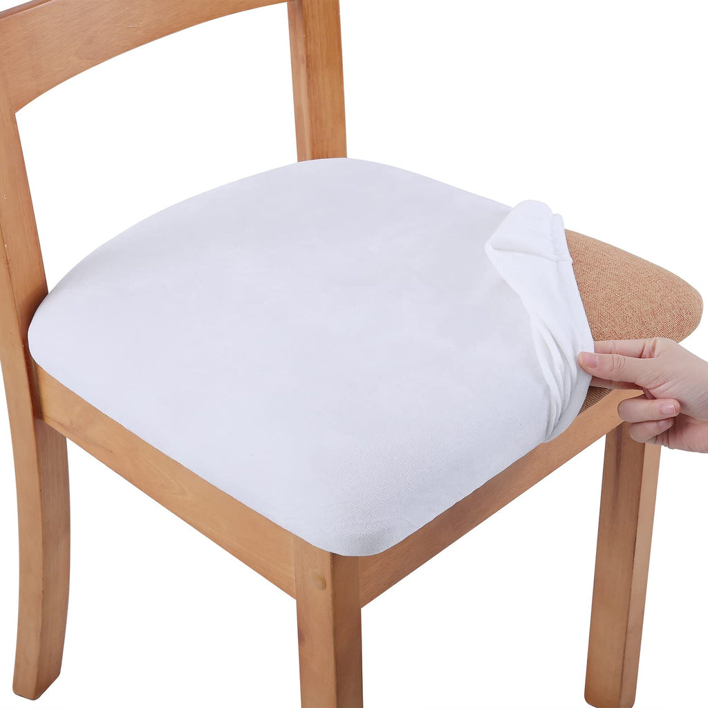 Smiry Velvet Seat Covers for Dining Room Chair Set of 4