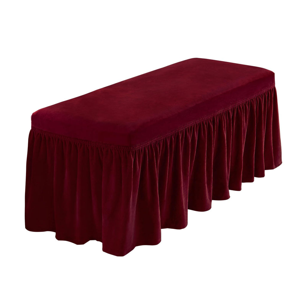 NICEEC Spandex Dining Bench Cushion Cover Bench Covers Stretch with Skirt