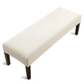 Fuloon Stretch Jacquard Dining Bench Cover - Anti-Dust Removable Bench Slipcover Washable Seat Cushion Protector for Bedroom, Kitchen, Hotel, Banquet (Beige)