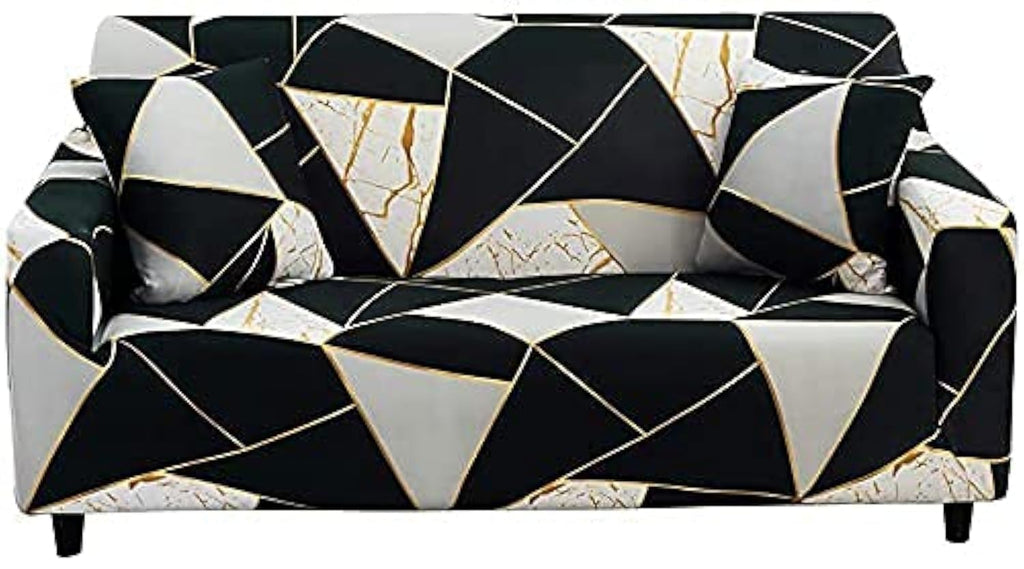 HOOBUY Printed Sofa Cover Stretch Couch Covers Patterned Loveseat Slipcovers for 2 Seater Cushion Couch Love Seat Set (BXMY, 2 Seater/Loveseat)