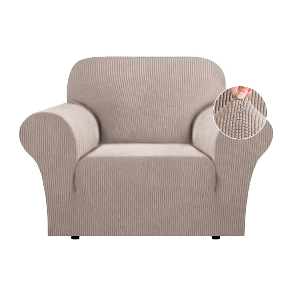 Flamingo P High Stretch One Piece Furniture Protector Sofa Cover for Durable Spandex Stretch Fabric Super Soft Slipcover, 2 Seater, Wine, Loveseat