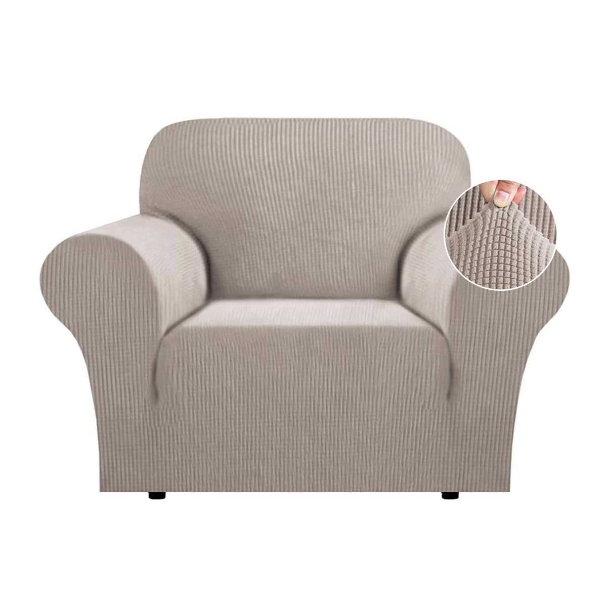 Flamingo P High Stretch One Piece Furniture Protector Sofa Cover for Durable Spandex Stretch Fabric Super Soft Slipcover, 2 Seater, Wine, Loveseat