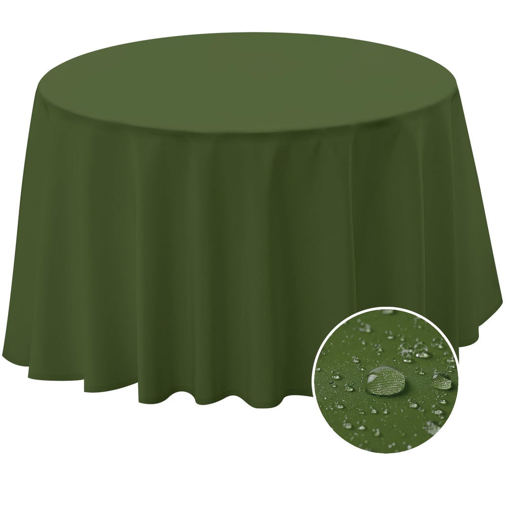 BYDOLL Table Cloth 60 Inch Round Tablecloth Fits Max50 Inch Diameter Table Top,Black Polyester Washable Wrinkle-Free Spillproof Tablecloth for Party Patio Cover