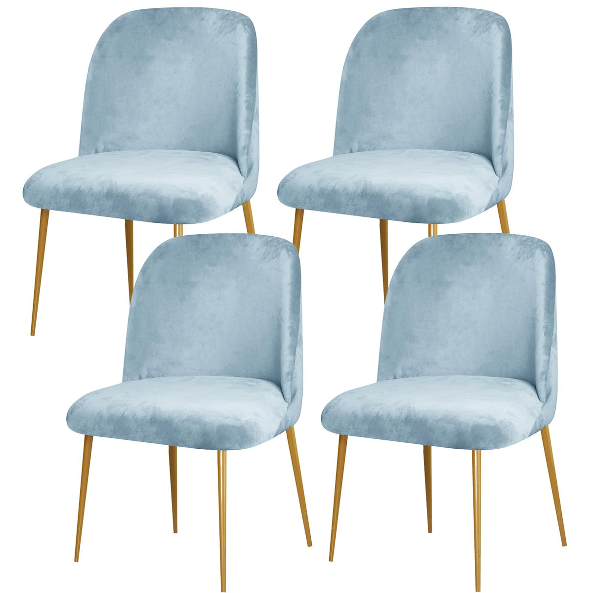 Gollense Curved Back Chair Covers for Dining Room, Mid Century Modern Chair Slipcovers, Semi Circle Back Chair Seat Protector for Kitchen Living Room (4, Beige)