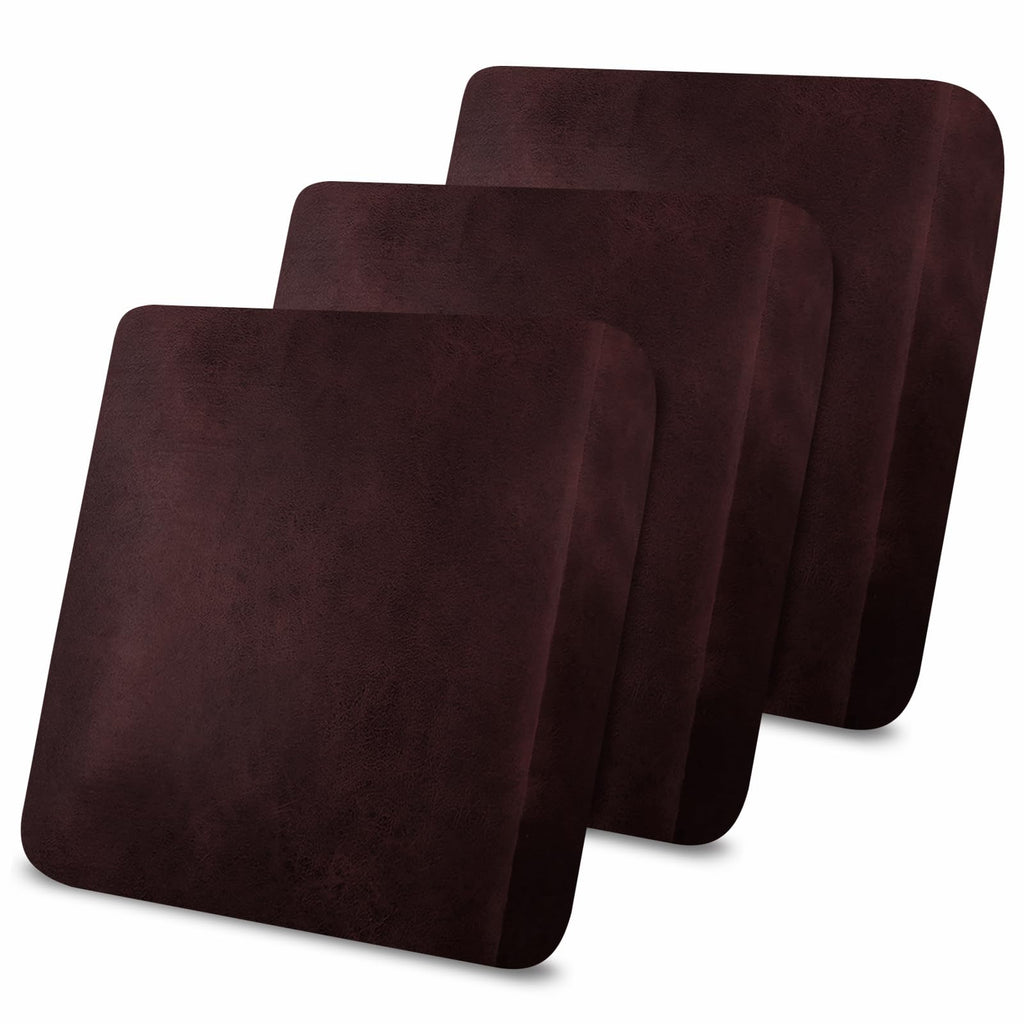 molasofa Leather Look Couch Cushion Covers, Stretch Sofa Cushion Covers for Sectional Armchair Loveseat Protector,Replacement Seat Cushion Slipcovers, Machine Washable (2 Cushion Loveseat, Red)