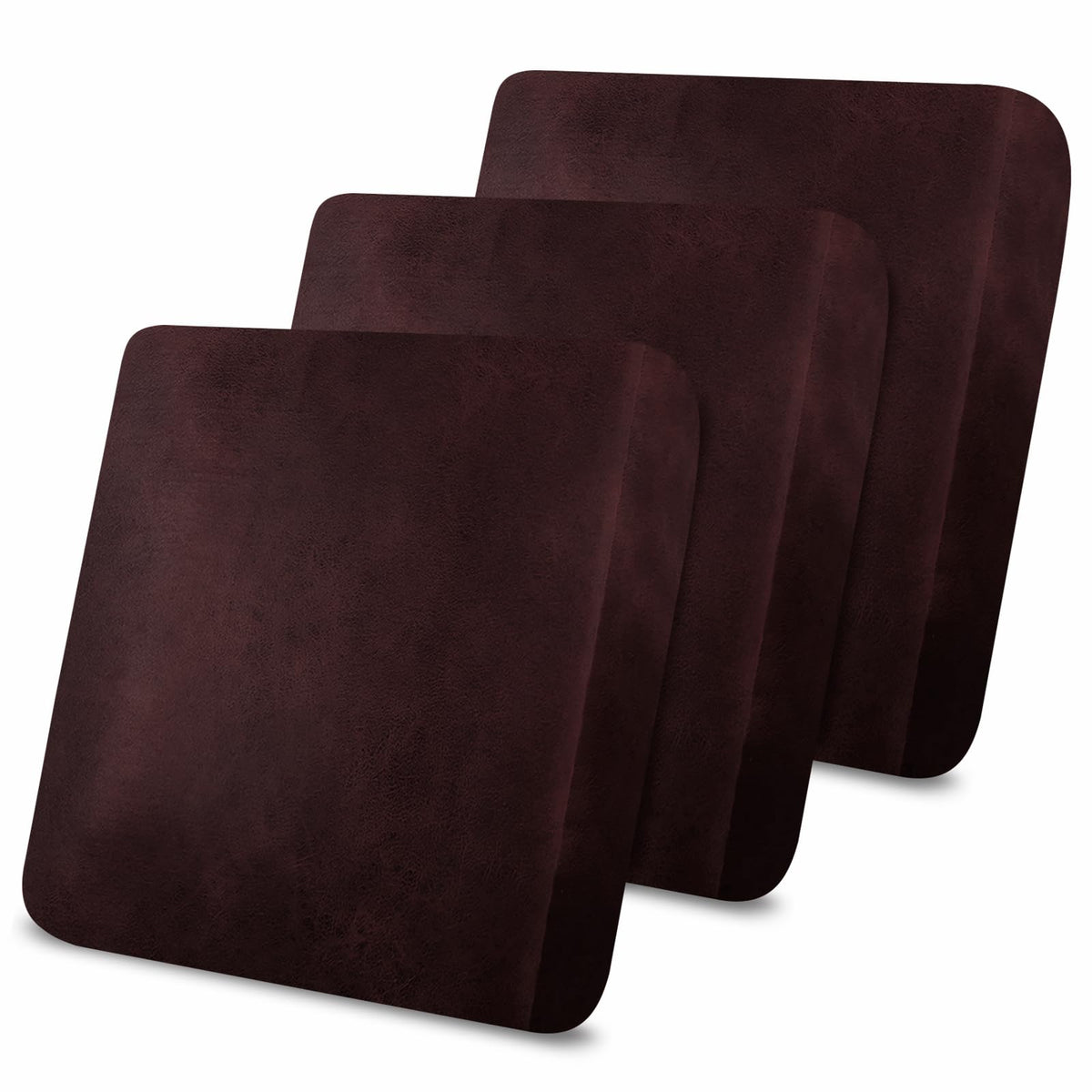 molasofa Leather Look Couch Cushion Covers, Stretch Sofa Cushion Covers for Sectional Armchair Loveseat Protector,Replacement Seat Cushion Slipcovers, Machine Washable (2 Cushion Loveseat, Red)
