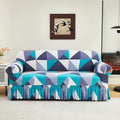KAIJIE Super Stretch Sofa Slipcover–Non Slip Soft Couch Sofa Cover,Skirt Edge Design with Non Skid Foam and Elastic Bottoms for Crafted from Soft Polyester Printed Pattern（2-Person seat Couch Cover）