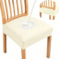 Dining Chair Seat Covers, Waterproof Dining Room Chair Seat Covers Set of 6, Removable Kitchen Seat Covers Chair Covers for Dining Chairs