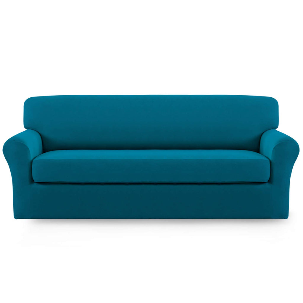 Easy-Going 2 Pieces Stretch Loveseat Couch Sofa Slipcover Washable