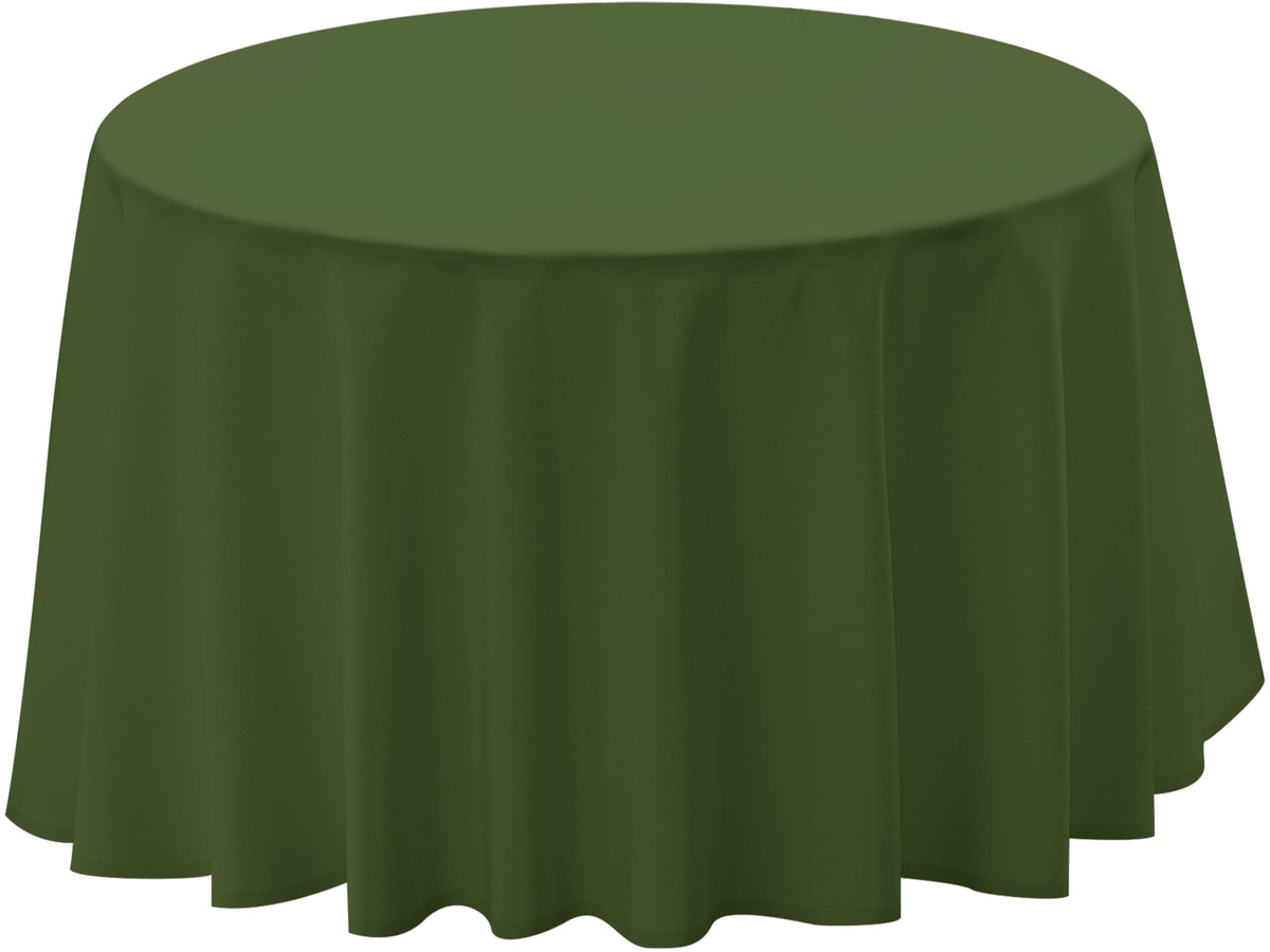 BYDOLL Table Cloth 60 Inch Round Tablecloth Fits Max50 Inch Diameter Table Top,Black Polyester Washable Wrinkle-Free Spillproof Tablecloth for Party Patio Cover