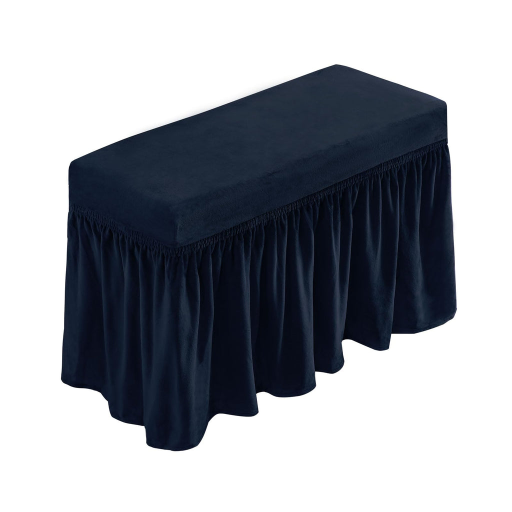NICEEC Spandex Dining Bench Cushion Cover Bench Covers Stretch with Skirt