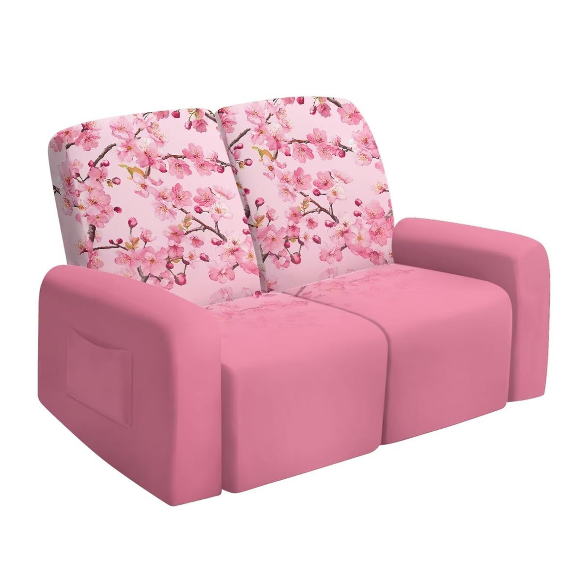6 Pieces Stretch Recliner Loveseat Covers, Mid-Century Modern Geometric Washable Slipcovers Soft Furniture Protectors with Elastic Bottom for Kids and Pets 2 Seater