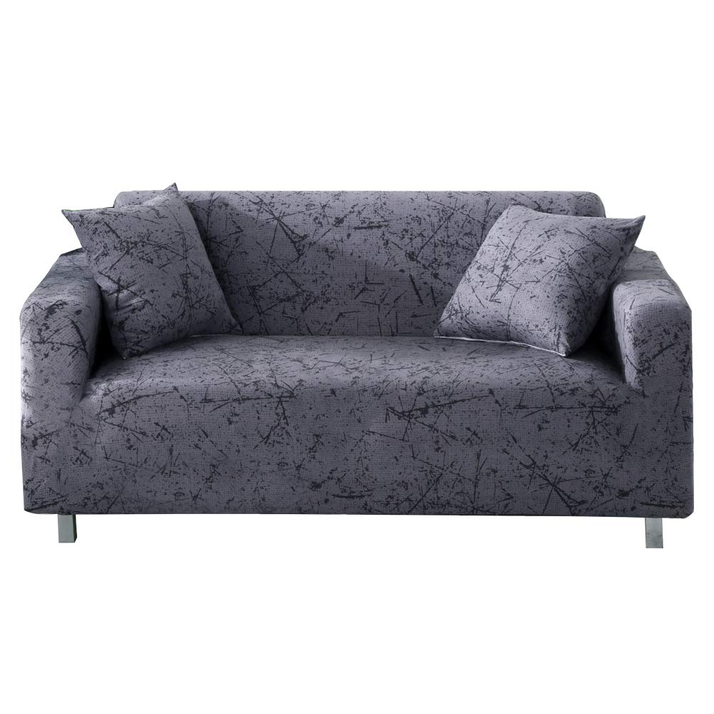 HOOBUY Printed Sofa Cover Stretch Couch Covers Patterned Loveseat Slipcovers for 2 Seater Cushion Couch Love Seat Set (BXMY, 2 Seater/Loveseat)