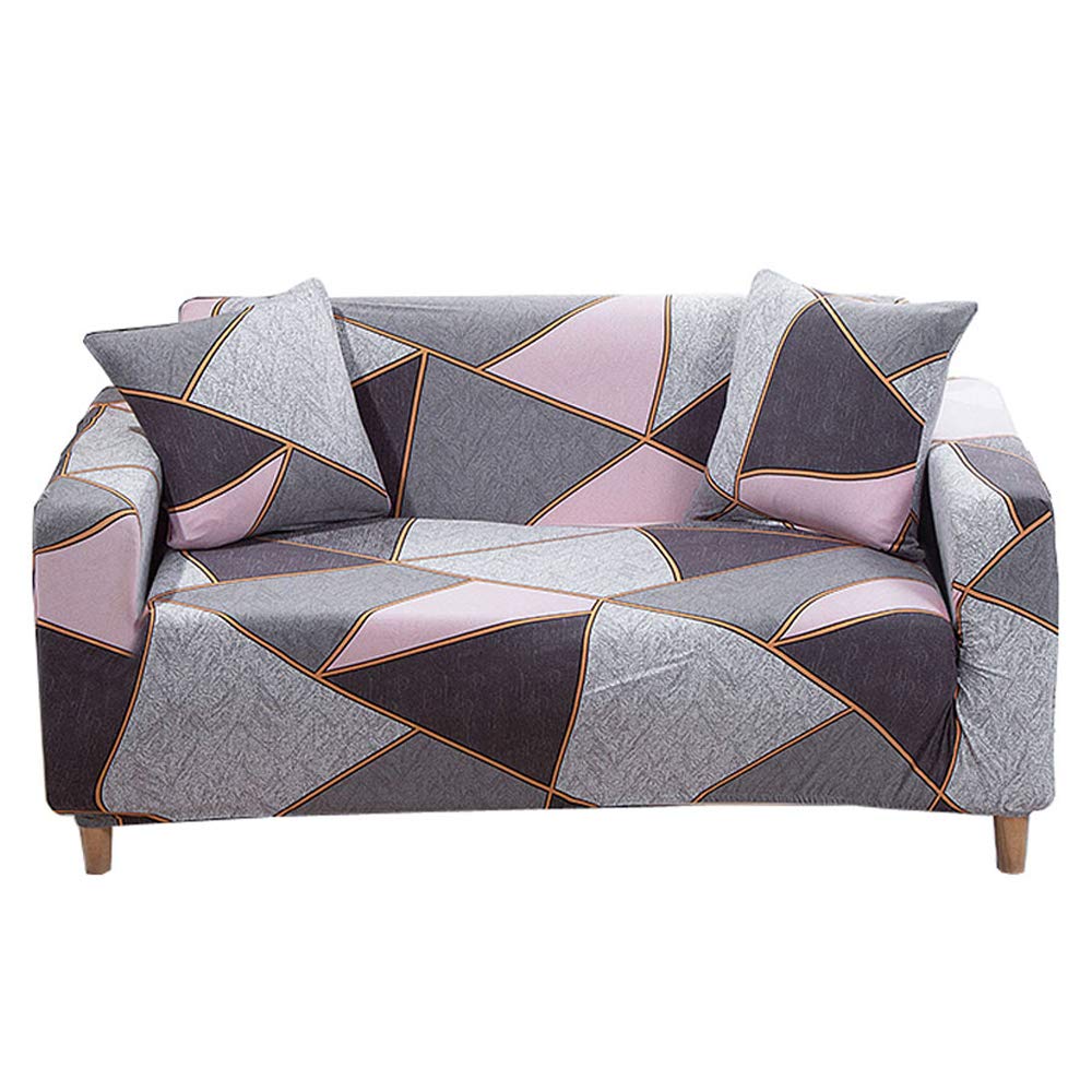 HOOBUY Printed Sofa Cover Stretch Couch Covers Patterned Loveseat Slipcovers for 2 Seater Cushion Couch Love Seat Set (BXMY, 2 Seater/Loveseat)