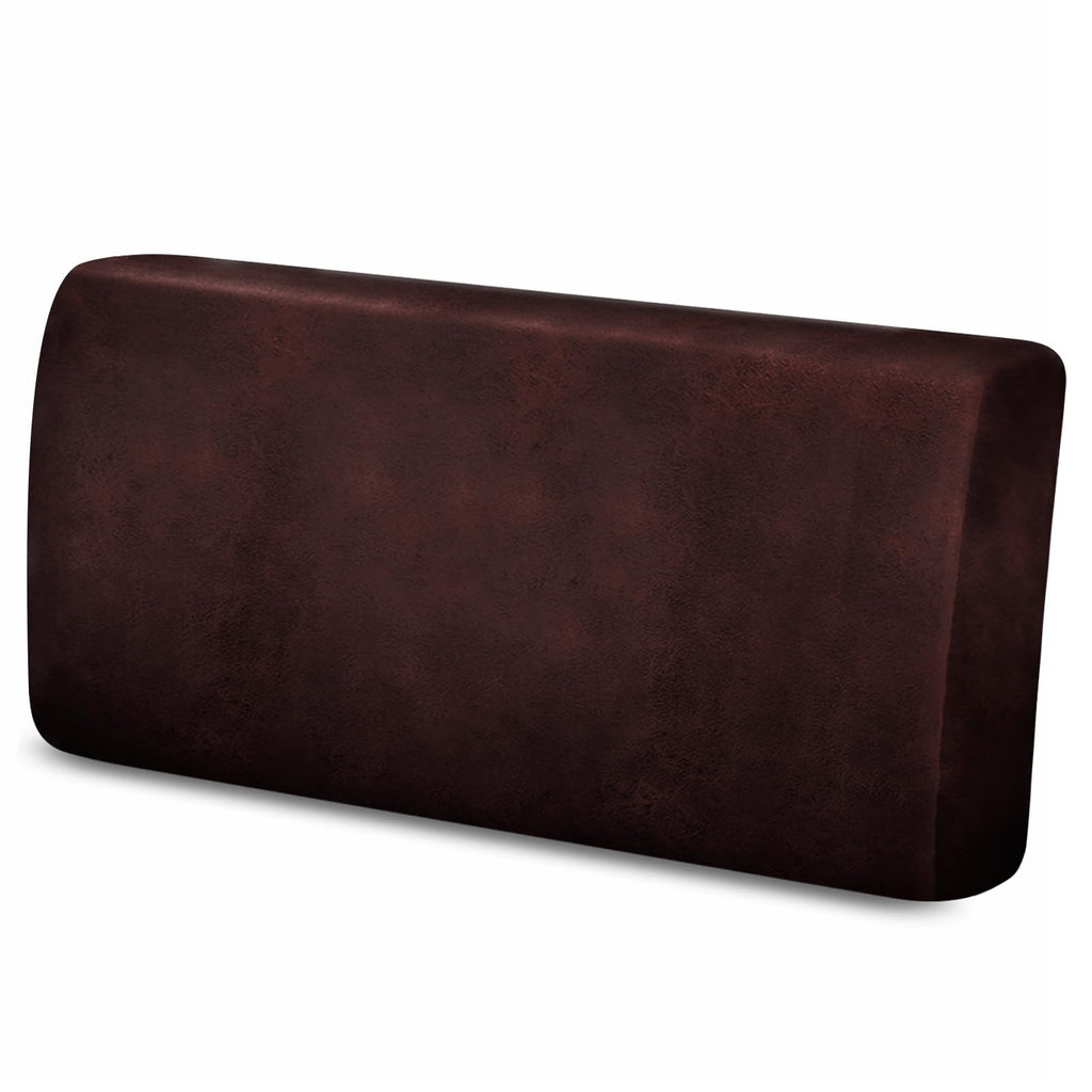 molasofa Leather Look Couch Cushion Covers, Stretch Sofa Cushion Covers for Sectional Armchair Loveseat Protector,Replacement Seat Cushion Slipcovers, Machine Washable (2 Cushion Loveseat, Red)