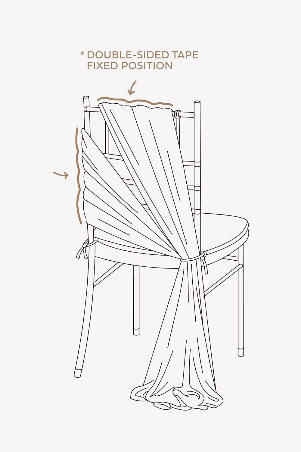 Ling's moment Chair Sashes Wedding Aisle Decorations Sage Milky Green 16pcs