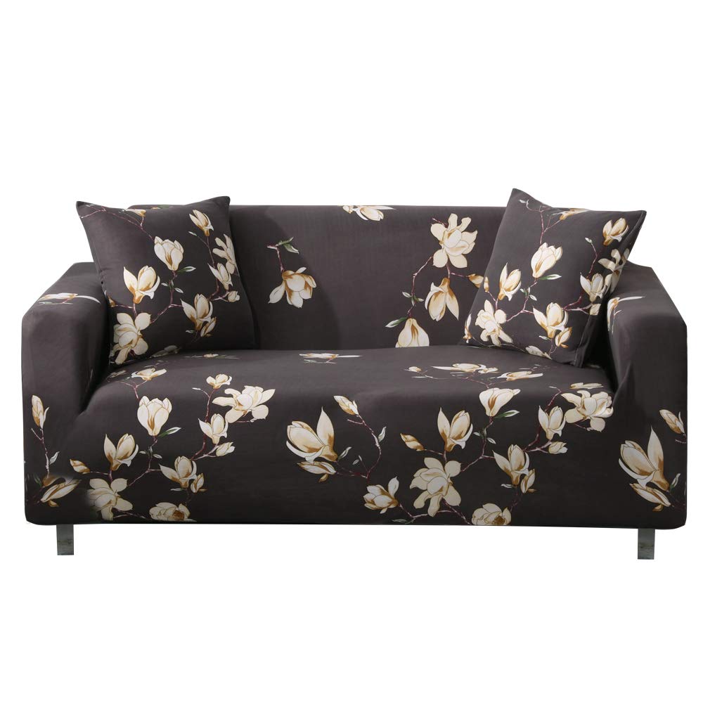 HOOBUY Printed Sofa Cover Stretch Couch Covers Patterned Loveseat Slipcovers for 2 Seater Cushion Couch Love Seat Set (BXMY, 2 Seater/Loveseat)