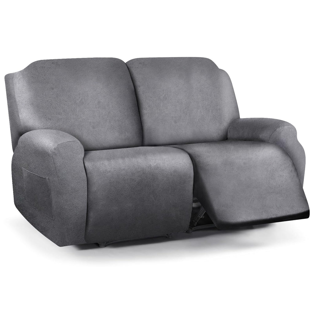 molasofa Leather Like Additional Recliner Console Cover for Reclining Loveseat Covers Stretch Jacquard Middle Consolefor Recliner Couch(Dark Brown)