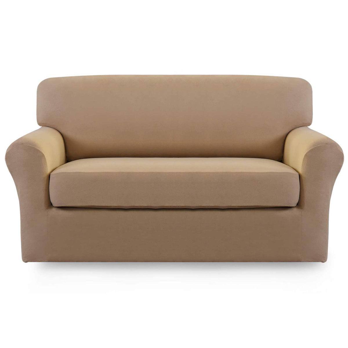 Easy-Going 2 Pieces Stretch Loveseat Couch Sofa Slipcover Washable