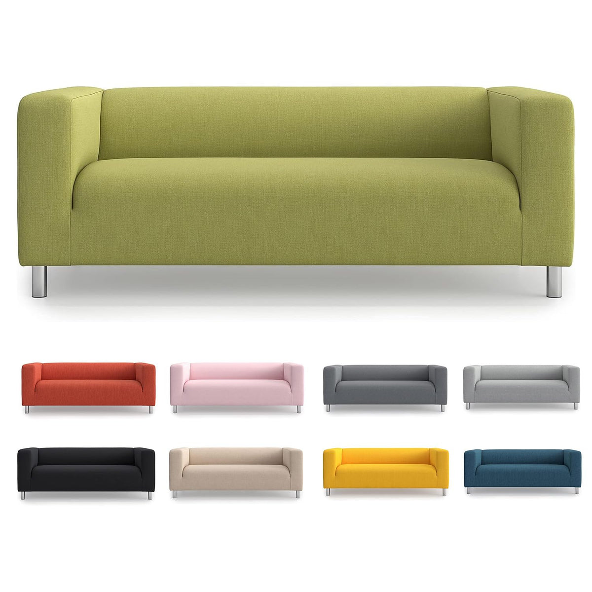TLYESD Klippan Cover Replacement for IKEA Klippan Loveseat Cover, Klippan Couch Cover,Klippan Sofa Cover Only!(Dark Grey)