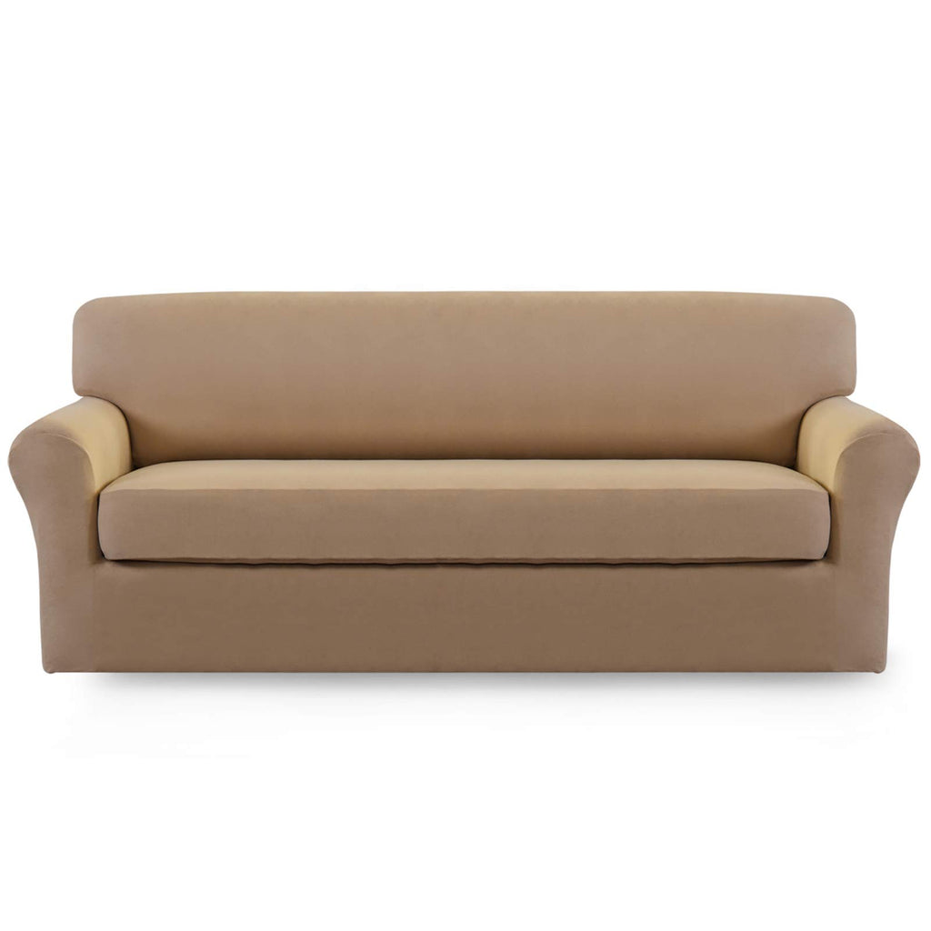 Easy-Going 2 Pieces Stretch Loveseat Couch Sofa Slipcover Washable