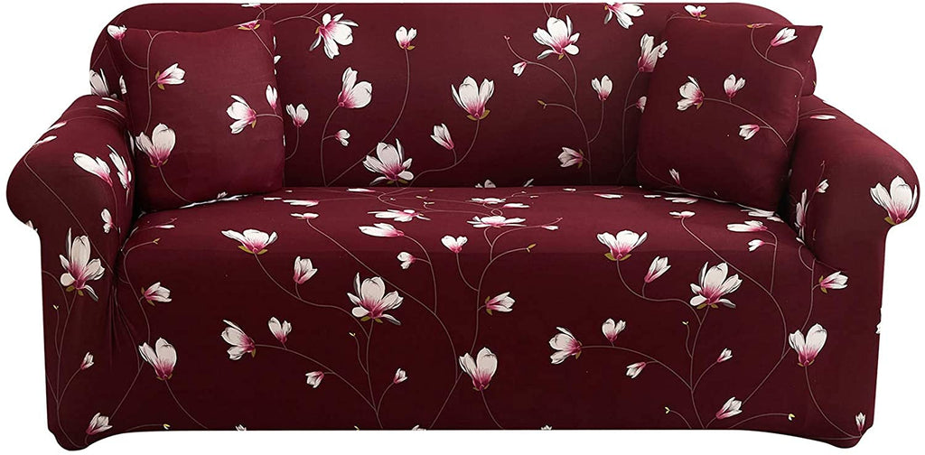 HOOBUY Printed Sofa Cover Stretch Couch Covers Patterned Loveseat Slipcovers for 2 Seater Cushion Couch Love Seat Set (BXMY, 2 Seater/Loveseat)