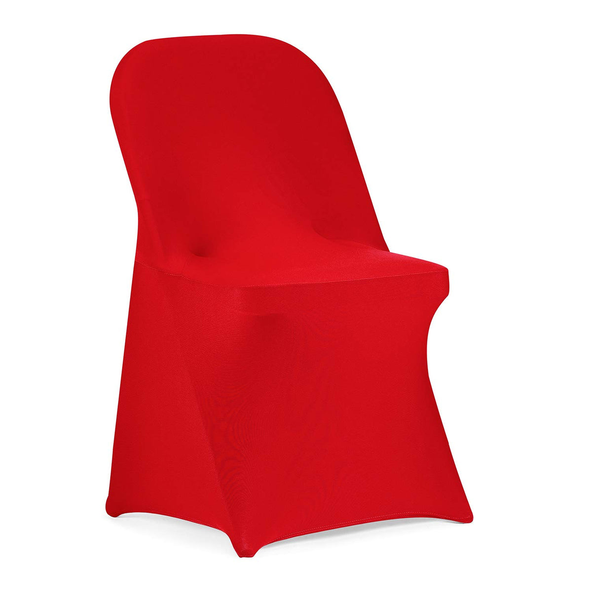 Peomeise Stretch Spandex Folding Chair Cover for Wedding Party Dining Banquet Event (White,12pcs)