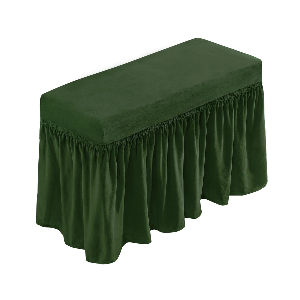 NICEEC Spandex Dining Bench Cushion Cover Bench Covers Stretch with Skirt