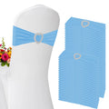 100PCS Spandex Stretch Chair Sashes Bows Universal Elastic Chair Cover Bands Ties with Buckle Slider for Wedding Party Birthday Reception Events Banquet Decoration(Pink)