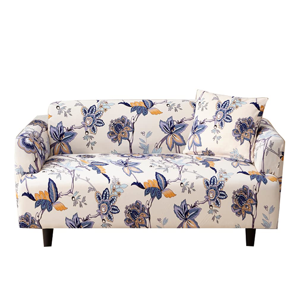 HOOBUY Printed Sofa Cover Stretch Couch Covers Patterned Loveseat Slipcovers for 2 Seater Cushion Couch Love Seat Set (BXMY, 2 Seater/Loveseat)