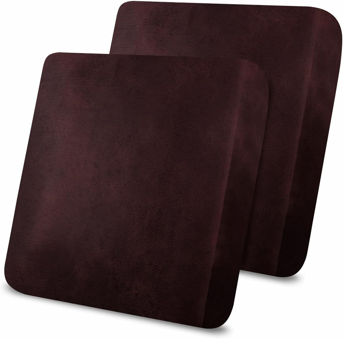 molasofa Leather Look Couch Cushion Covers, Stretch Sofa Cushion Covers for Sectional Armchair Loveseat Protector,Replacement Seat Cushion Slipcovers, Machine Washable (2 Cushion Loveseat, Red)