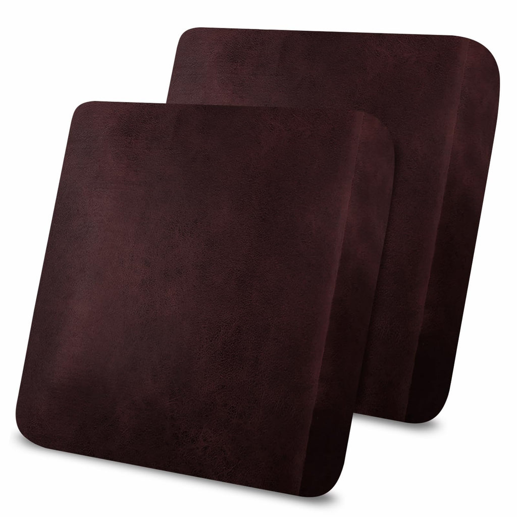molasofa Leather Look Couch Cushion Covers, Stretch Sofa Cushion Covers for Sectional Armchair Loveseat Protector,Replacement Seat Cushion Slipcovers, Machine Washable (2 Cushion Loveseat, Red)