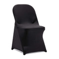 Peomeise Stretch Spandex Folding Chair Cover for Wedding Party Dining Banquet Event (White,12pcs)