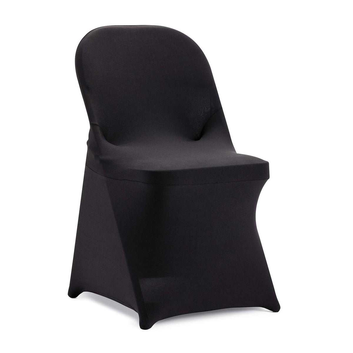 Peomeise Stretch Spandex Folding Chair Cover for Wedding Party Dining Banquet Event (White,12pcs)